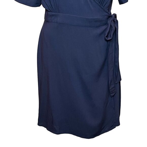 Express navy blue short sleeve wrap dress size S - Picture 6 of 11